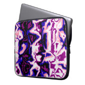 Funky Boho Retro Marbled Stripes Genderfluid Prix Laptopschutzhülle (Vorderseite Links)