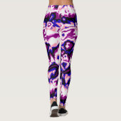 Funky Boho Retro Marbled Stripes Genderfluid Prix Leggings (Rückseite)
