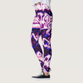 Funky Boho Retro Marbled Stripes Genderfluid Prix Leggings (Links)