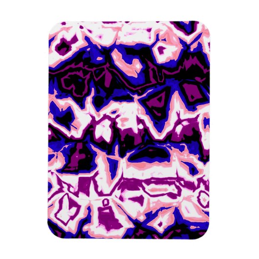 Funky Boho Retro Marbled Stripes Genderfluid Prix Magnet (Vertikal)