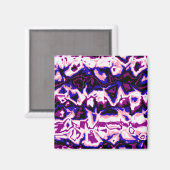 Funky Boho Retro Marbled Stripes Genderfluid Prix Magnet (Vorderseite/Rückseite)