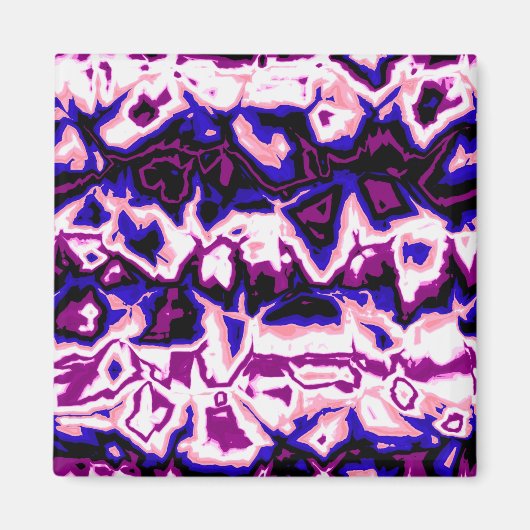 Funky Boho Retro Marbled Stripes Genderfluid Prix Magnet (Vorne)