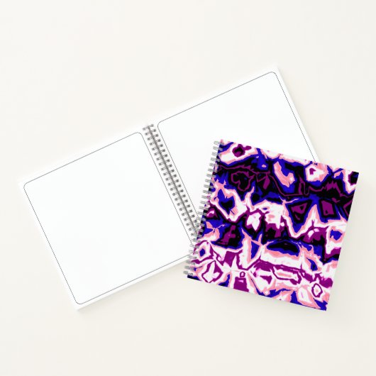Funky Boho Retro Marbled Stripes Genderfluid Prix Notizblock (Innenseite)