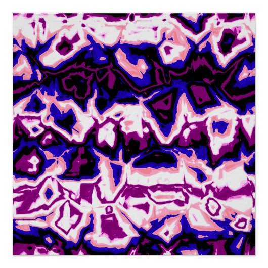 Funky Boho Retro Marbled Stripes Genderfluid Prix Poster (Vorderseite)