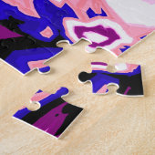Funky Boho Retro Marbled Stripes Genderfluid Prix Puzzle (Seite)