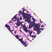 Funky Boho Retro Marbled Stripes Genderfluid Prix Serviette (Ecke)