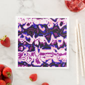 Funky Boho Retro Marbled Stripes Genderfluid Prix Serviette (Beispiel)