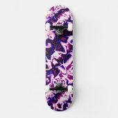 Funky Boho Retro Marbled Stripes Genderfluid Prix Skateboard (Vorderseite)