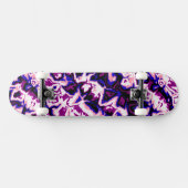Funky Boho Retro Marbled Stripes Genderfluid Prix Skateboard (Horizontal)