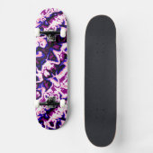 Funky Boho Retro Marbled Stripes Genderfluid Prix Skateboard (Vorderseite)