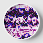 Funky Boho Retro Marbled Stripes Genderfluid Prix Uhr (Vorderseite)