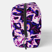 Funky Boho Retro Marbled Stripes Genderfluid Prix Waschbeutel (Rechts)