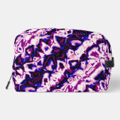Funky Boho Retro Marbled Stripes Genderfluid Prix Waschbeutel (Rückseite)