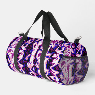 Funky Boho Retro Marmorierte Streifen Genderfluid Duffle Bag