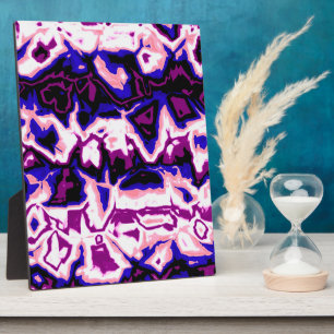 Funky Boho Retro Marmorierte Streifen Genderfluid Fotoplatte