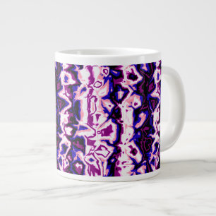 Funky Boho Retro Marmorierte Streifen Genderfluid Jumbo-Tasse