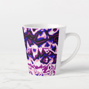 Funky Boho Retro Marmorierte Streifen Genderfluid  Milchtasse