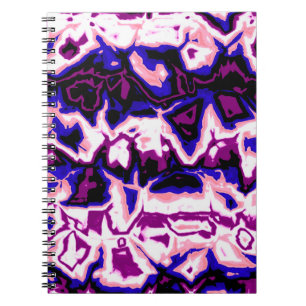 Funky Boho Retro Marmorierte Streifen Genderfluid  Notizblock