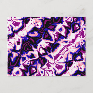 Funky Boho Retro Marmorierte Streifen Genderfluid Postkarte