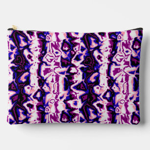 Funky Boho Retro Marmorierte Streifen Genderfluid  Zubehörtasche