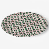 Funky Boho Retro Niedliches Abstraktes Weihnachtsm Pappteller (Schrägansicht)