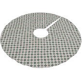 Funky Boho Retro Niedliches Abstraktes Weihnachtsm Polyester Weihnachtsbaumdecke (Schrägansicht)