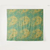 Funky Boho Zine Style Print Pattern Wall Tapestes Wandteppich (Vorderseite (Horizontal))