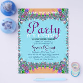 Funky Boho Zirkus Spaß Vorlagen für Flyer (Einzeln)