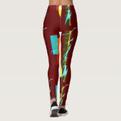Funky Bold Abstrakt Art Leggings (Rückseite)