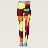 Funky Bold Abstrakt Art Leggings (Vorderseite)