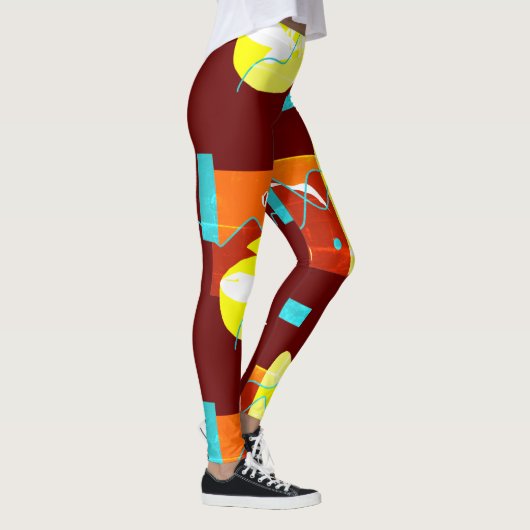 Funky Bold Abstrakt Art Leggings (Rechts)