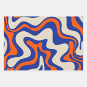 Funky Bold Abstrakte Flüssig Swirl Muster Geschenkpapier Set (Vorderseite 3)