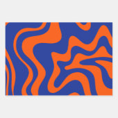 Funky Bold Abstrakte Flüssig Swirl Muster Geschenkpapier Set (Vorderseite 2)