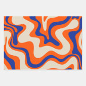 Funky Bold Abstrakte Flüssig Swirl Muster Geschenkpapier Set (Vorderseite)