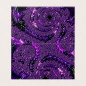 Funky Bold Boho Lila digitales Abstraktes Fraktal (Außenseite Aufgefaltet)