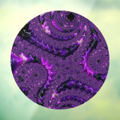 Funky Bold Boho Lila digitales Abstraktes Fraktal Fensteraufkleber (Blatt 3)