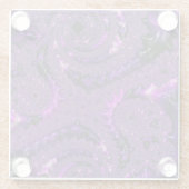 Funky Bold Boho Lila digitales Abstraktes Fraktal Glasuntersetzer (Rückseite)