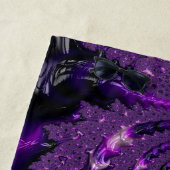Funky Bold Boho Lila digitales Abstraktes Fraktal Strandtuch (Beispiel)