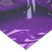 Funky Bold Boho Lila digitales Abstraktes Fraktal Tischdecke (Schrägansicht)