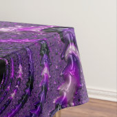 Funky Bold Boho Lila digitales Abstraktes Fraktal Tischdecke (Beispiel)