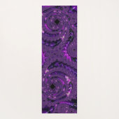 Funky Bold Boho Lila digitales Abstraktes Fraktal Yogamatte (Rückseite)