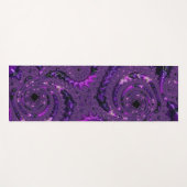 Funky Bold Boho Lila digitales Abstraktes Fraktal Yogamatte (Vorderseite (Horizontal))