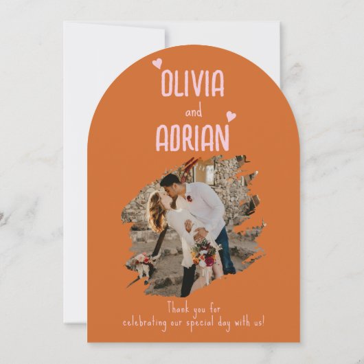 Funky Bold Font Einladung (Rückseite)