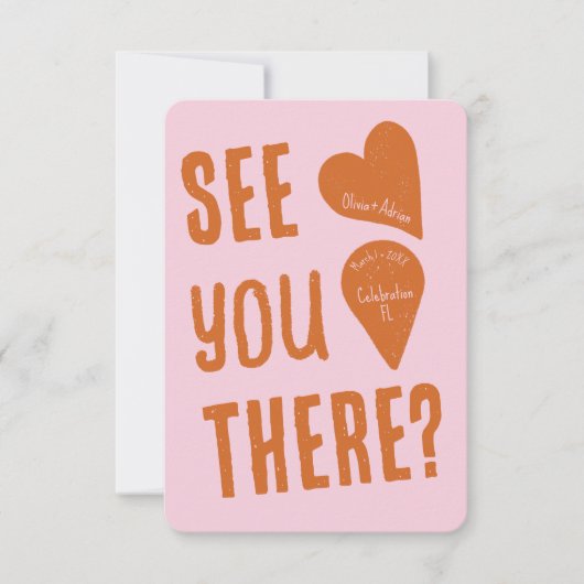 Funky Bold Font Einladung (Vorderseite)