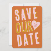 Funky Bold Font Einladung (Vorderseite)