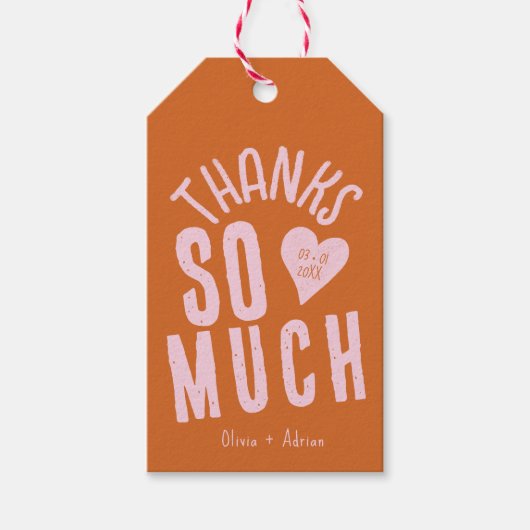 Funky Bold Font Geschenkanhänger (Vorderseite)