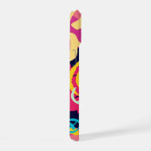 Funky Bold Graffiti Scribbles Muster Monogram iPhone 15 Hülle (Rechte Seite)