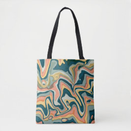 Funky Bold Künstlerisch Marble Swirl Ebru Tasche