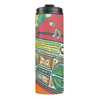 Funky Boom Box Farbiges Design Thermosbecher