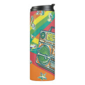 Funky Boom Box Farbiges Design Thermosbecher (Nach links gedreht)